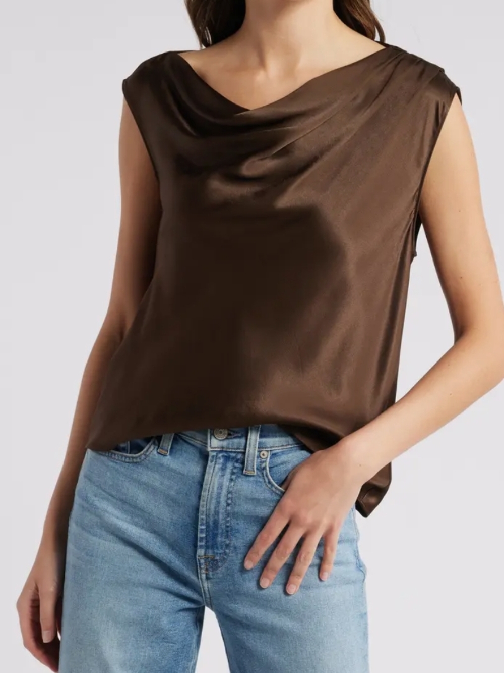 Rails Lilly Cowl Neck Satin Top